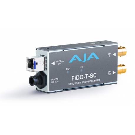 AJA SINGLE CHANNEL SD/HD/3G SDI TO OPTICAL FIBER (SC-CONNECTOR) WITH LOOPING SDI OUTPUT
