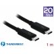 DELOCK - Thunderbolt 3 (20 Gb/s) USB-C cable M-M passive 1.0m 5A