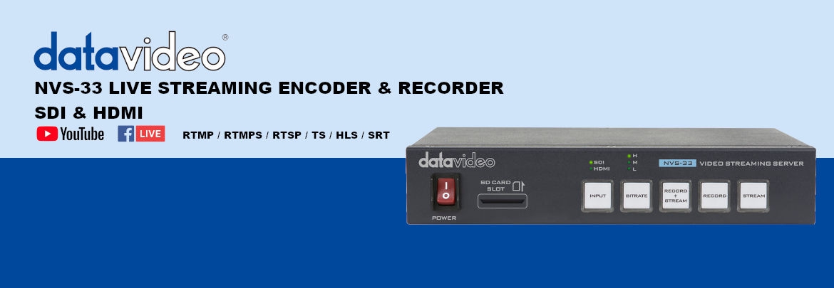 DATAVIDEO NVS-33 - Live streaming encoder & recorder
