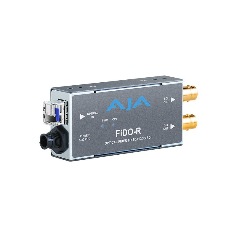 AJA SINGLE CHANNEL OPTICAL FIBER MULTI MODE TO SD/HD/3G SDI WITH DUAL OUTPUTS