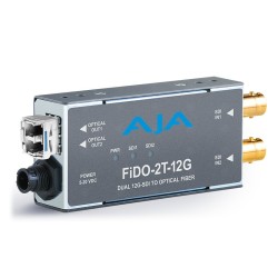 AJA DUAL CHANNEL SD/HD/12G SDI TO OPTICAL FIBER WITH LOOPING SDI OUTPUT