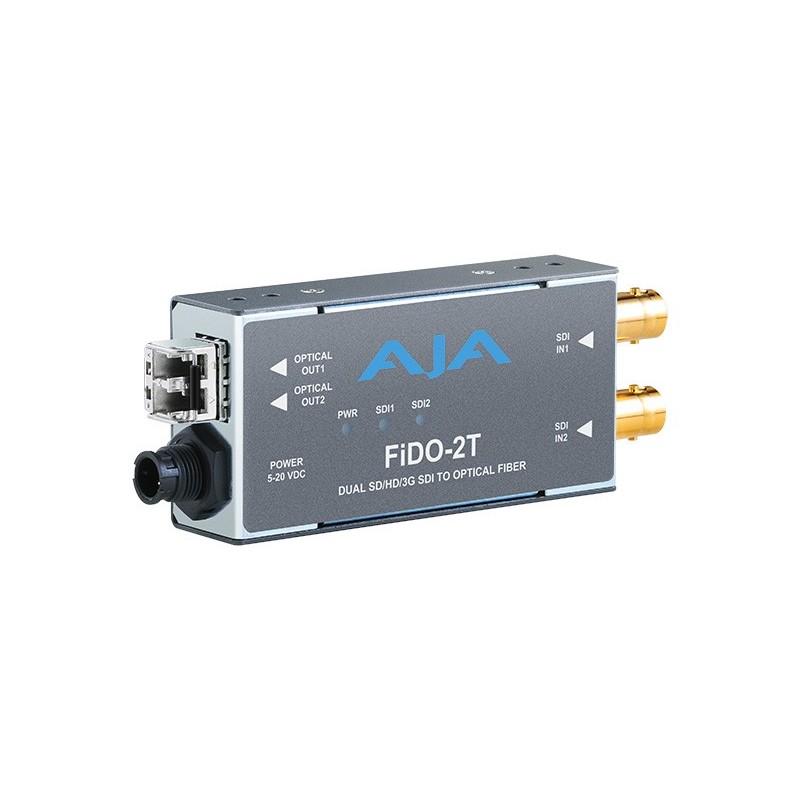 AJA DUAL CHANNEL SD/HD/3G SDI TO OPTICAL FIBER MULTI MODE WITH LOOPING SDI OUTPUT