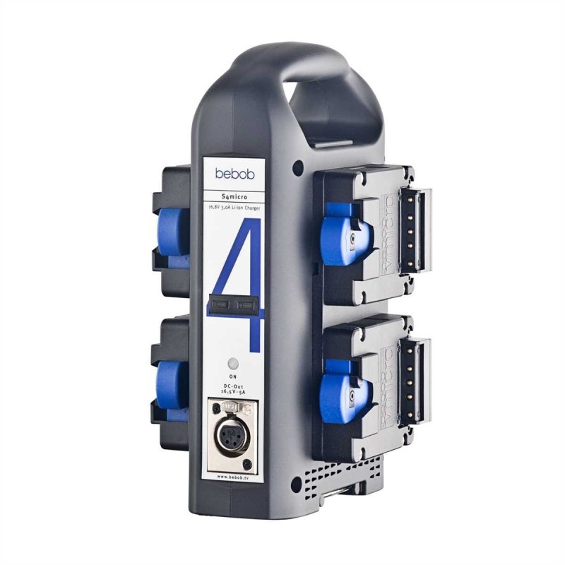 BEBOB VS4MICRO - Simultaneous charger for 4 x Micro V-mount batteries