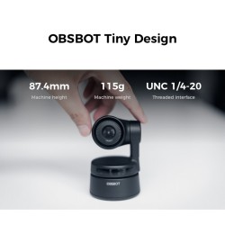 OBSBOT TINY - Slimme AI PTZ camera voor webinars, videoconferencing