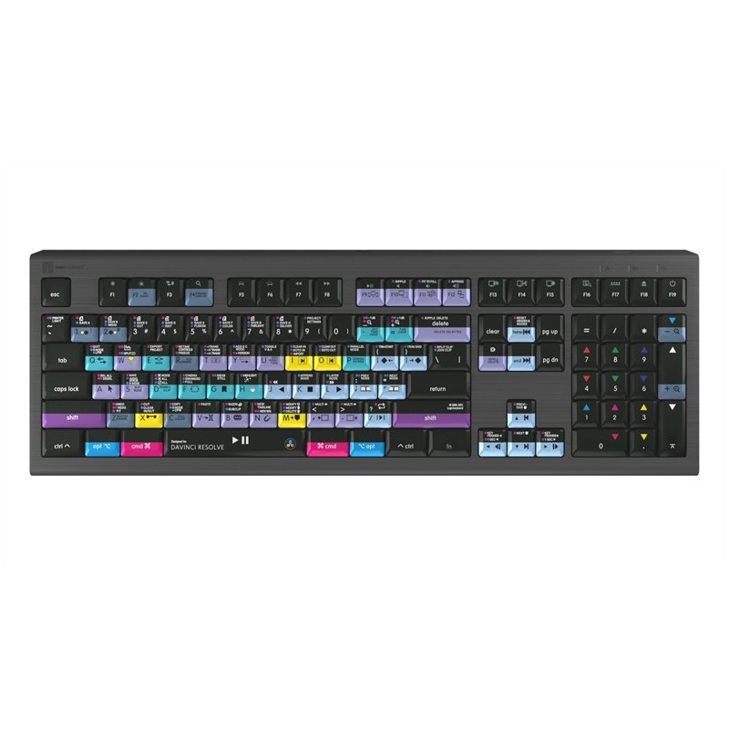 LOGIC KEYBOARD DaVinci Resolve 17 - Mac ASTRA 2 Backlit Keyboard (voor MAC)