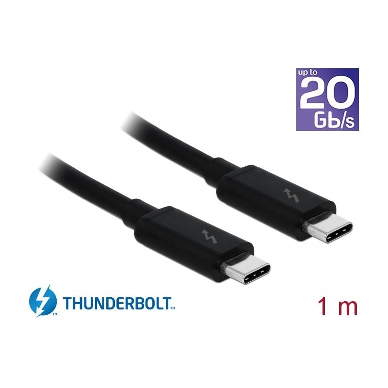 DELOCK - Thunderbolt 3 (20 Gb/s) USB-C cable M-M passive 1.0m 5A