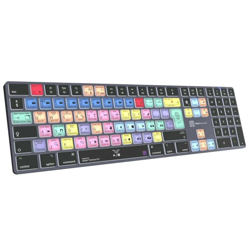 LOGIC KEYBOARD Adobe Premiere Pro CC TITAN Wireless Backlit Keyboard - Mac UK QWERTY