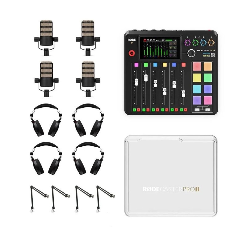 RODE RODECaster Pro II 4-Person Bundle