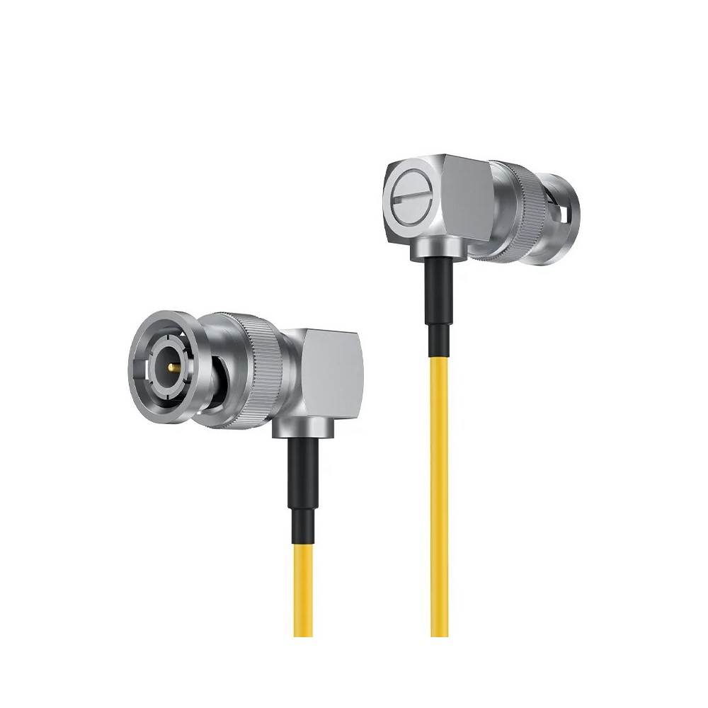 ACCSOON Right Angle SDI to Right Angle SDI cable - Yellow - 80cm