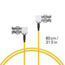 ACCSOON Right Angle SDI to Right Angle SDI cable - Yellow - 80cm